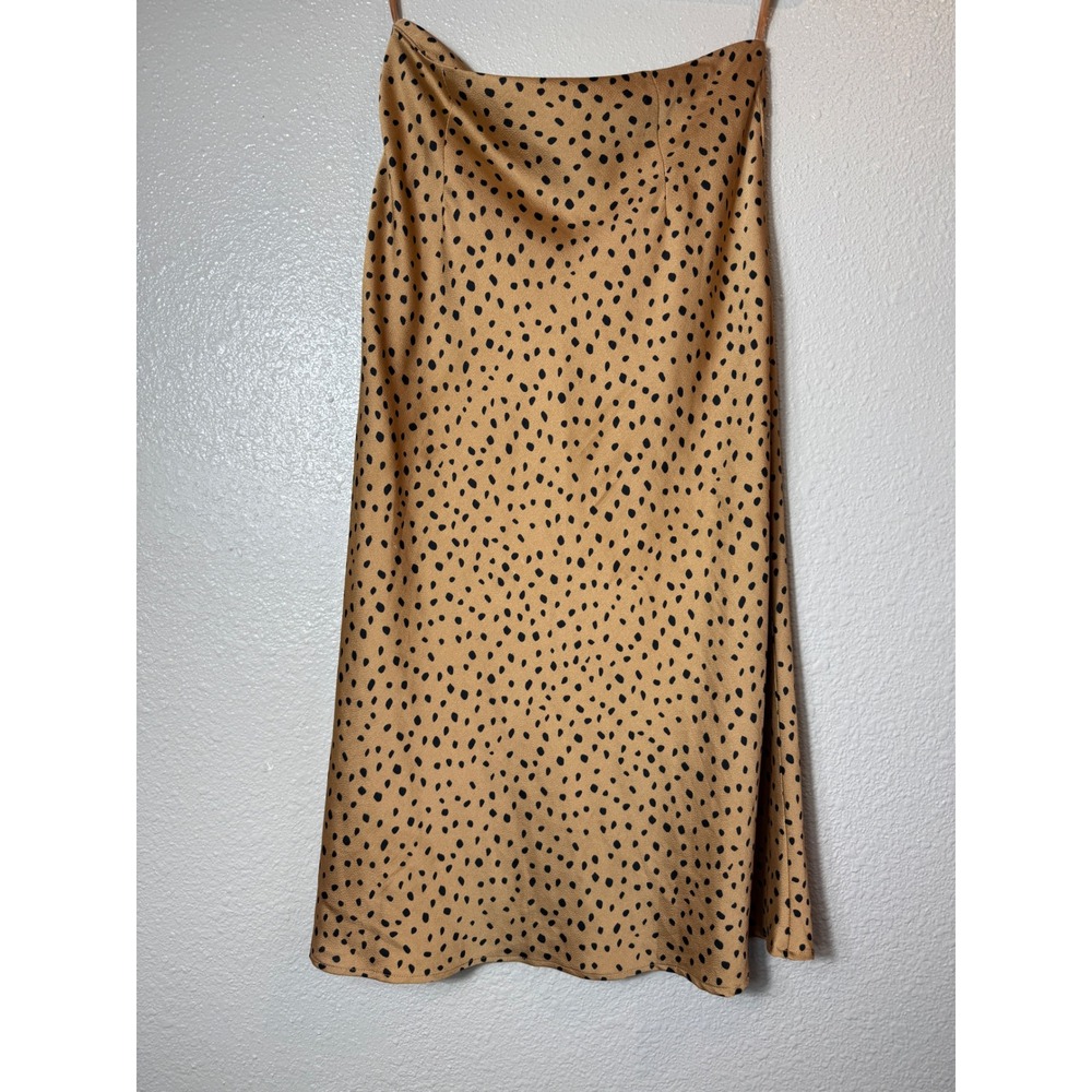 Cotton Candy LA Leopard Print Satin Midi Skirt Size M - Picture 2 of 8